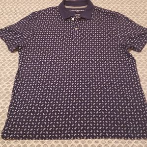 Banana Republic Purple Paisley Polo Size XL